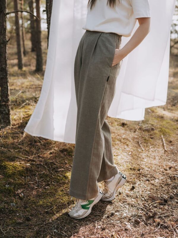 Haruu, Estonian design, linen clothing, comfortable summer pants, comfortable pants, linen pants, kimono, full-length linen pants