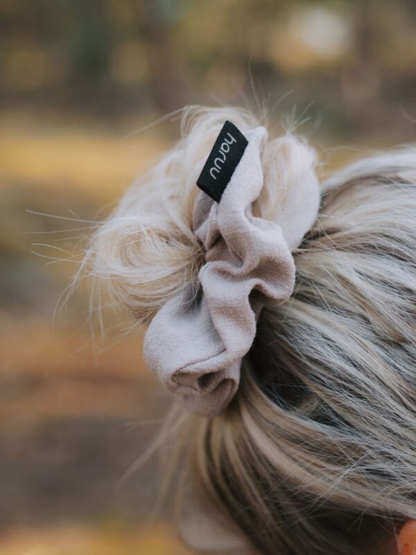 Linen scrunchie