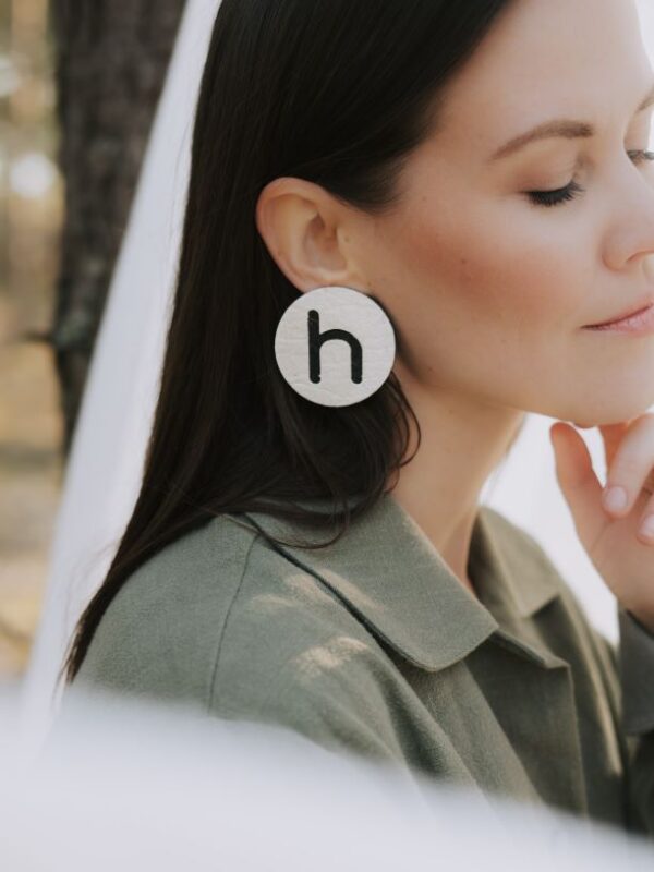 Haruu pineapple leather earrings