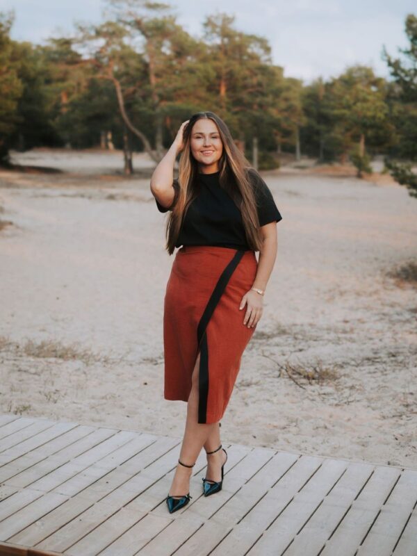 Haruu, Estonian design, wrap skirt, skirt, comfortable clothing, linen clothing, linen skirt, summer skirt, kimono
