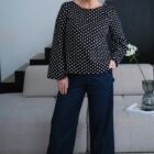 Cotton shirt, festive shirt, comfortable shirt, poplin, Haruu, kimono blouse, Estonian design, made in Estonia, comfortable clothing