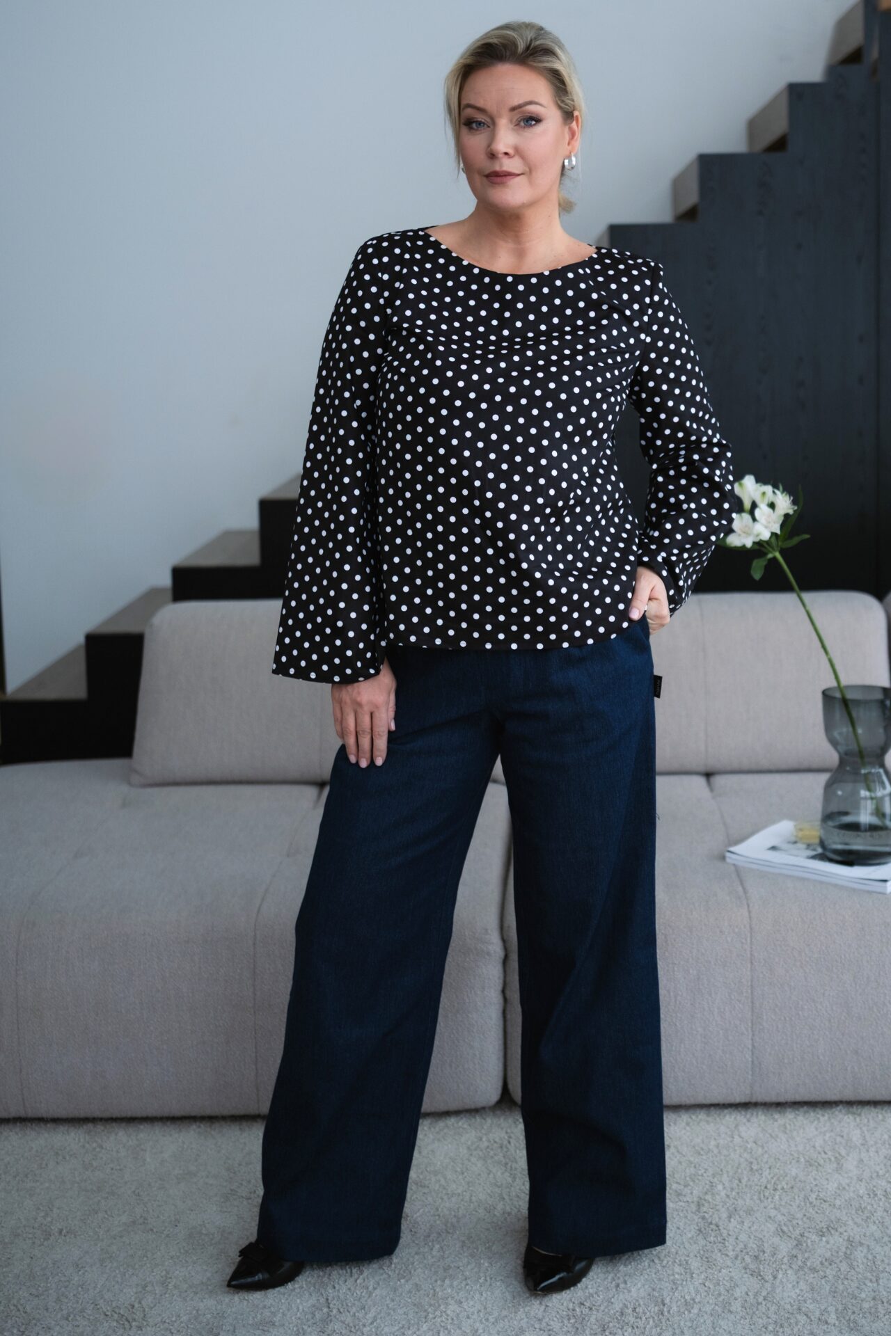 Cotton shirt, festive shirt, comfortable shirt, poplin, Haruu, kimono blouse, Estonian design, made in Estonia, comfortable clothing