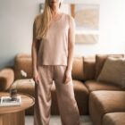 Viscose top, summer top, kimono, kimono jacket, kimono blouse, viscose kimono, comfortable clothing, merino products, Estonian design, Kristiine Lään-Vantsi