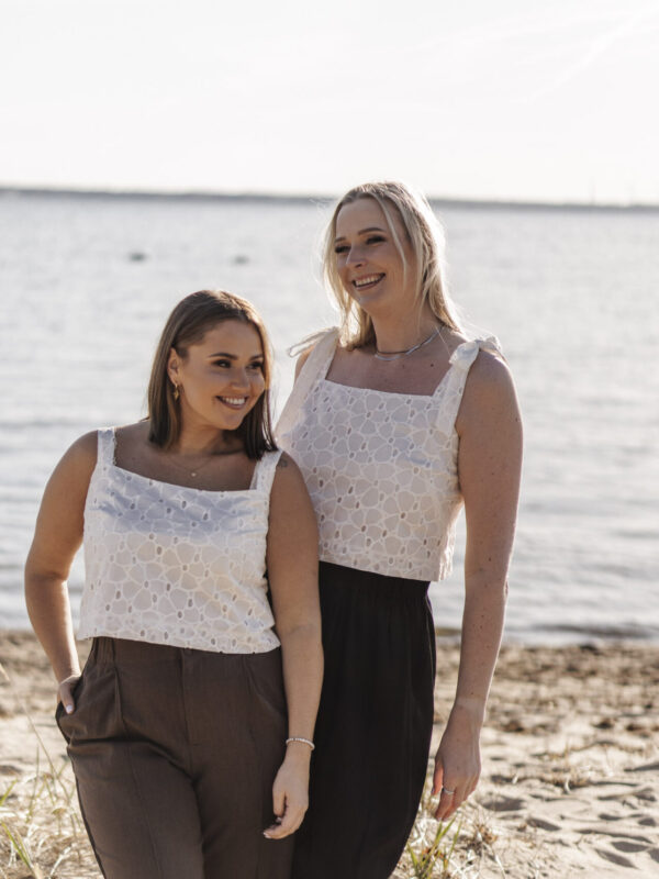 White summer top