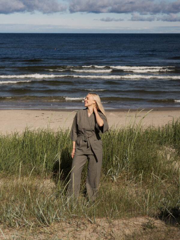 Essence short linen kimono (kopeeri)
